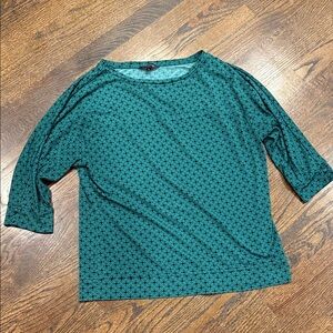 Teal Patterned Women's Top green banana republic